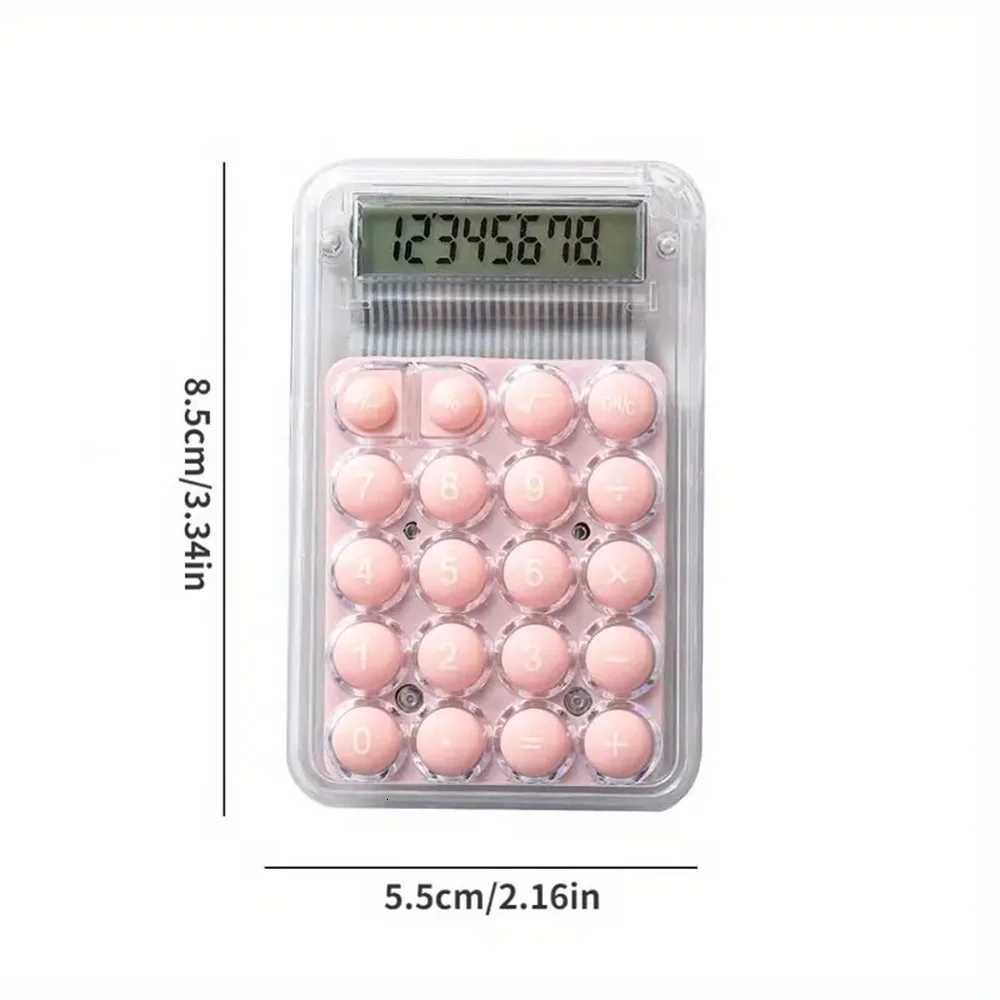 Transparent Calcator Electronic Desktop Calcator LCD Display Mini Pocket Calcator Off Student Test Kids Gift Basic H251208