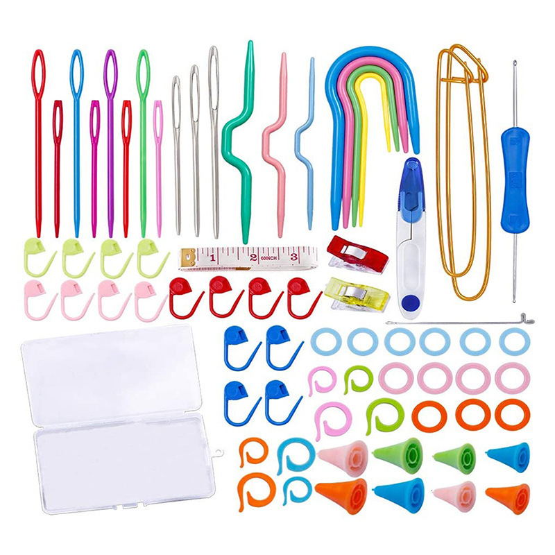 KRABALL Crochet Hooks Set DIY Steel Knitting Needles Stitches Knit Craft Scissors Markers Weaving Sewing Accessories Tools 250605