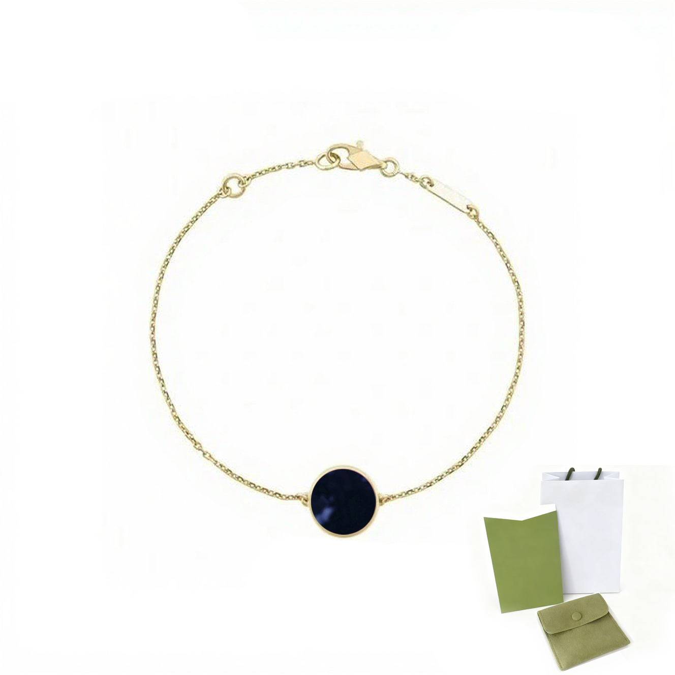 Classic 1 Flower Bracelet Designer For Women White Blue Pink Four Leaf Clover Bracelet 15MM Wide 18CM Length Stainless steel Plated Gold Jewelry Woman Christmas Gift