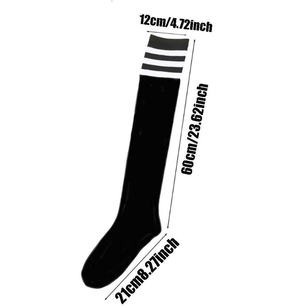1 Pair Plus Size Womens Thigh High Socks for Thick Thighs Highs Widened Extra Long Thick Striped Knit Socks Stockings 251205