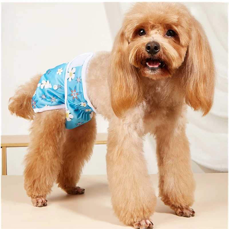 1/3pcs Washable Female Dog Diapers Size Adjustable Pet Physiological Pant for Female Dog Period Reusable Dog Panties RandomColor M251208