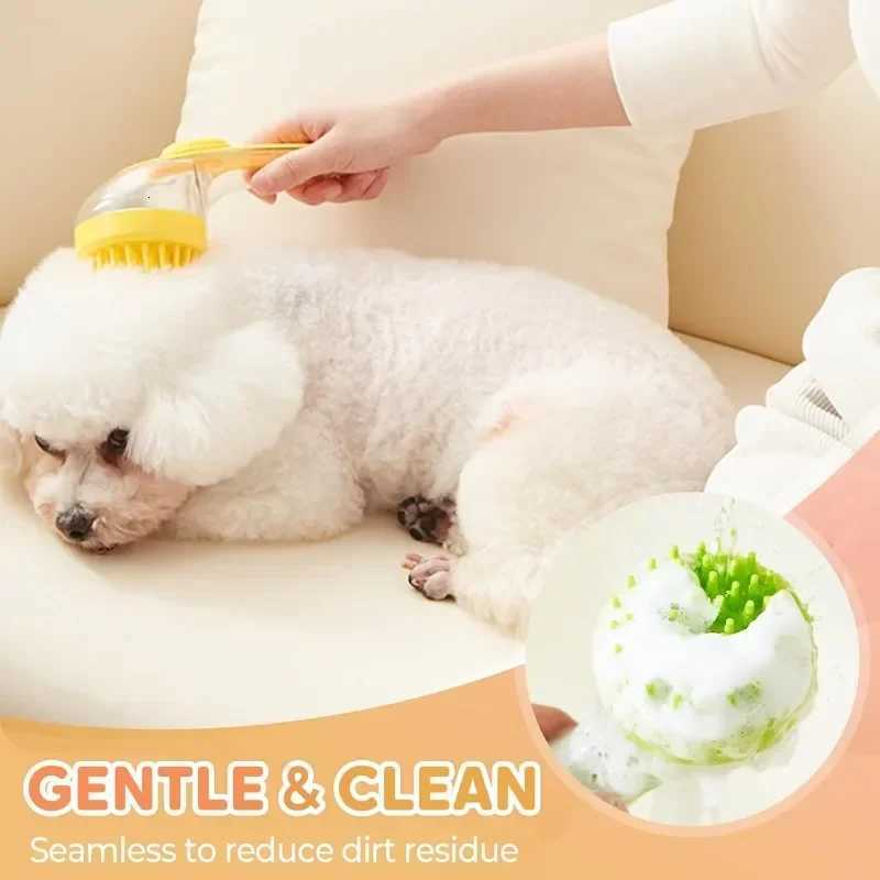 Pet Grooming Brush - Bath Massager Bubble Maker Paw Washer Bath Brush Scrubber Shampoo Brush for Long/Short Haired Dogs Cats M251208 - view 5