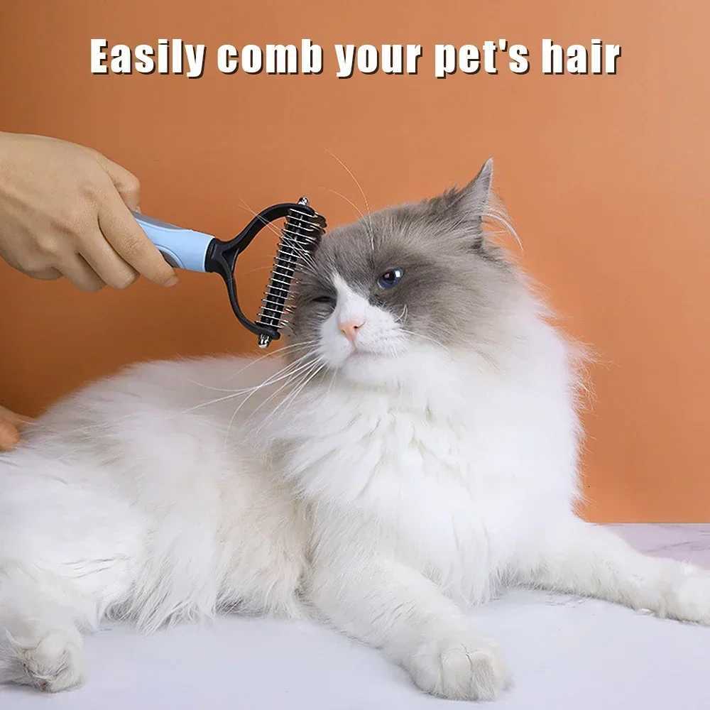 Brush Dogs Fur Trimming Pet Grooming Tool For Matted Long Hair Curly Pet Deshedding Cat Brush M251208 - view 3