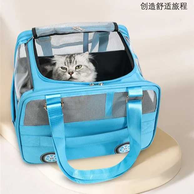 Fashionable breathable pet bag with large capacity multi-sided ventilation and single-shoulder carrying for travel Handheld bag Y251208