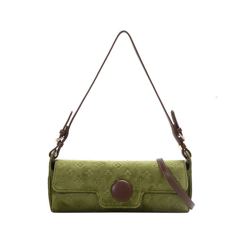 One-Piece Dropshipping High-End Velvet Baguette 2025 Autumn Winter New Vintage Embossed Underarm Bag Wholesale dh911043022JY