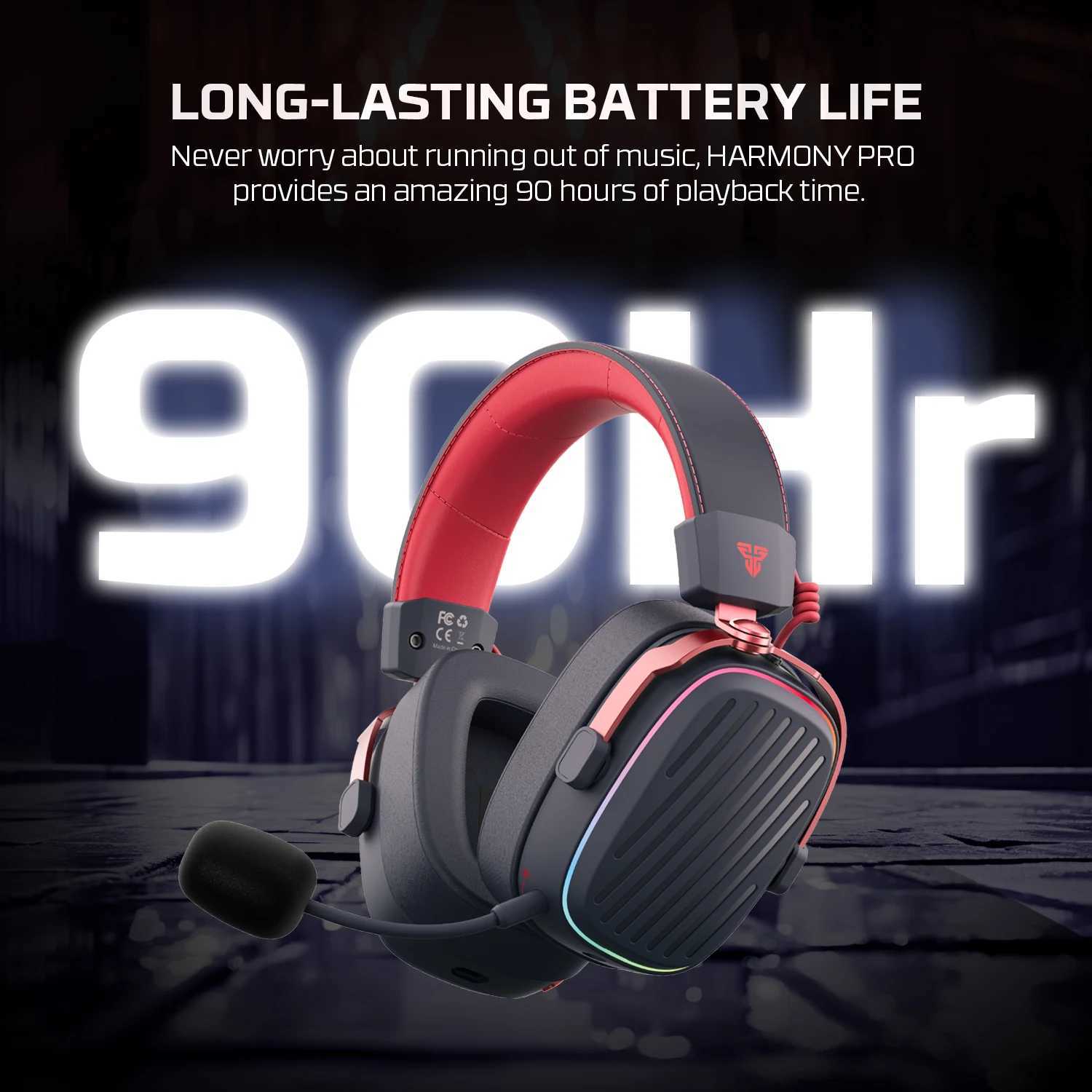 FANTECH Harmony pro Wireless Headset witch Microphone ENC Active Noise-cancelling and DIY Macro Wireless Mode for PC NS M251208