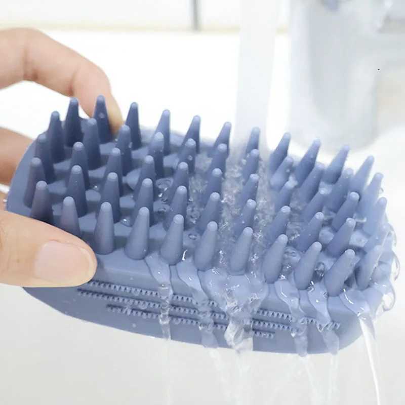 Pet Silicone Bath Brush Hair Shampoo Brush Head Scalp Brushes for Massage Pet Grooming Hair Removal Combs Pet Hair Scratcher M251208 - view 6