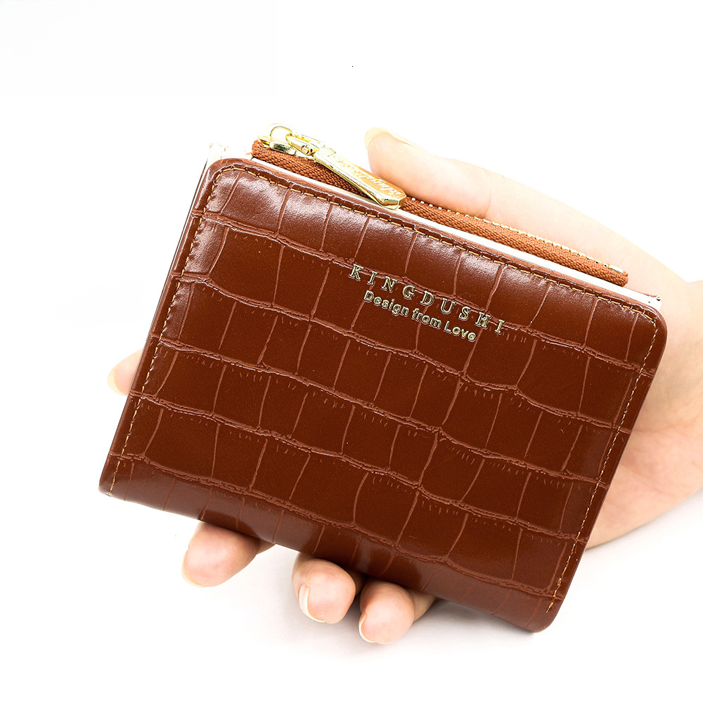 Small Women's Wallet Female Crocodile Pattern Zipper Coin Purses Designer Card Holder Clutch Ladies Money Bags Handbags ddmythur