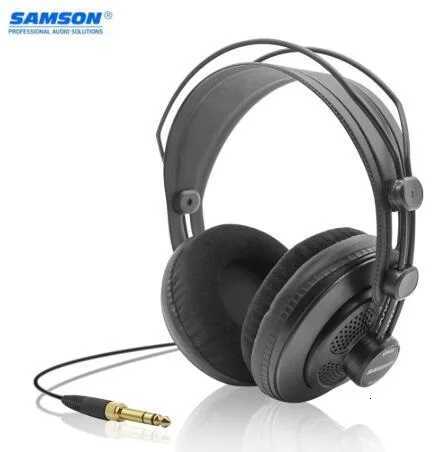 Samson SR850 Monitoring Headset Velour Earcup Semi-Open Monitor Headphone For Studio Recording Karaoke Game M251208