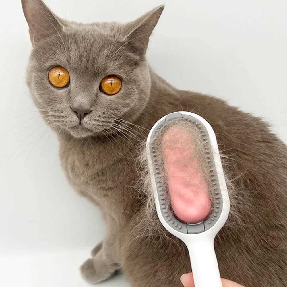 4 In 1 Pet Hair Removal Brushes with Water Tank Double Sided Dog Cat Grooming Massage Comb Cleaning Floating Hair Pet Supplies M251208 - view 5