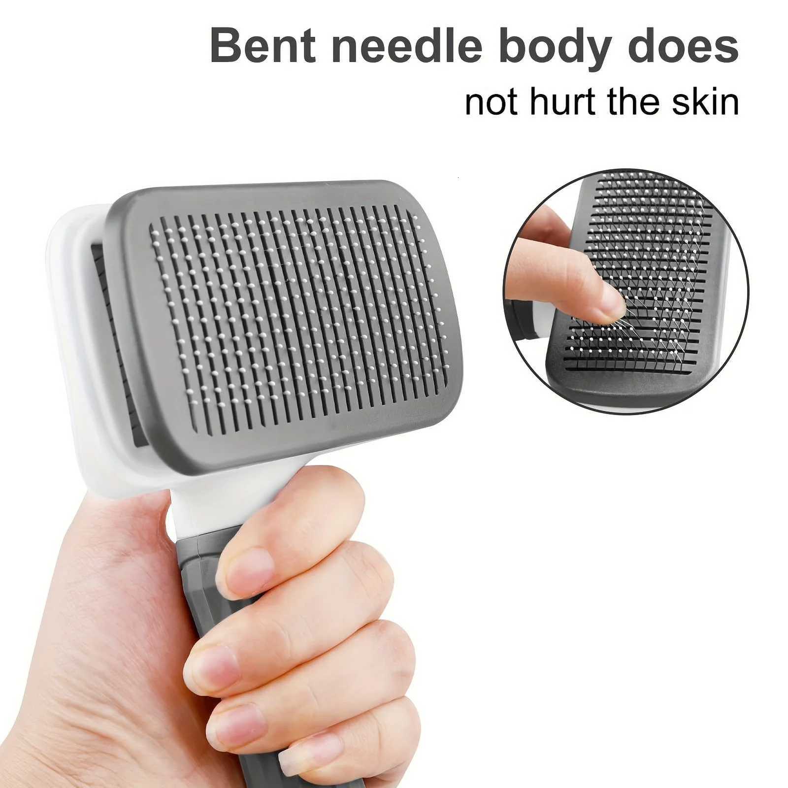 Self-cleaning Pet Hair Remove Comb Cat Slicker Brush Pet Hair Removal Comb For Dogs Cats Grooming Tools Combs Dogs Accessories M251208 - view 7