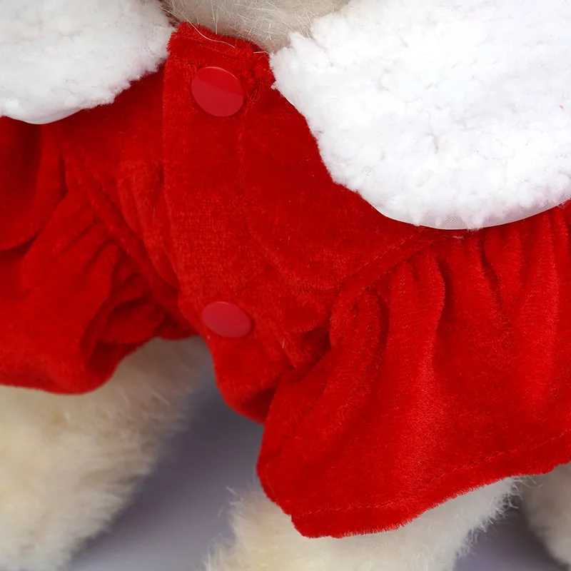 Soft Breathable Cats Christmas Dress Fashion Cute Santa Claus Dog Skirt Warm Pet Christmas Costume New Year Clothes for Dogs M251208