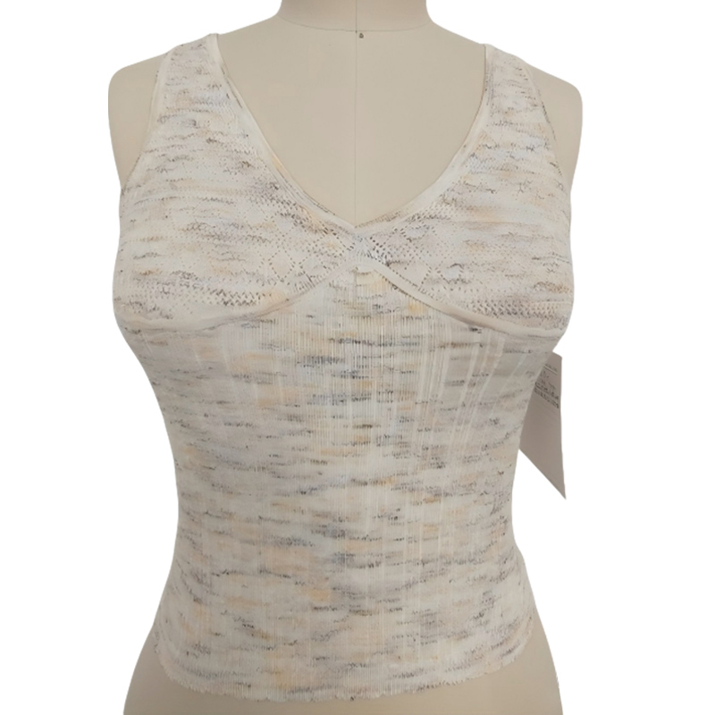 Women's Tanks Women's Vintage Textured Knit V-Neck Crop Cami Top - Beige Retro Sleeveless Tank 2061575