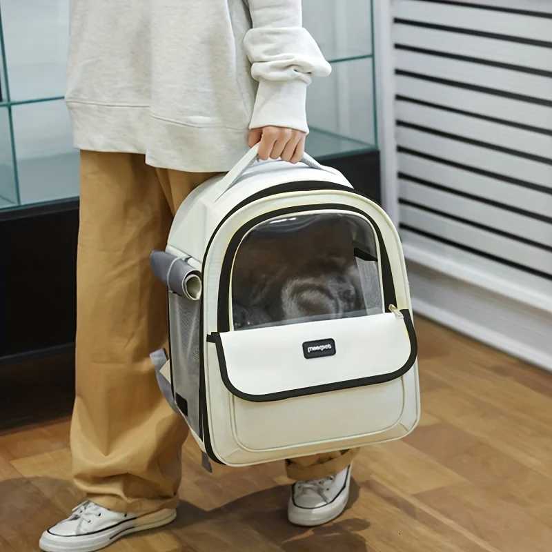 Pet Carrier Backpack Going Out Large Cat Backpack Transparent Space Capsule Breathable Portable Bag Backpack Cat Dog Supplies Y251208