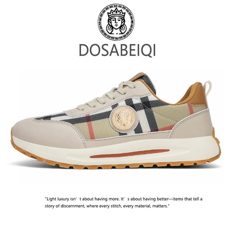 Designer shoes 2025 new autumn thick soled height increasing sports shoes for casual light luxury sneakers for men and women