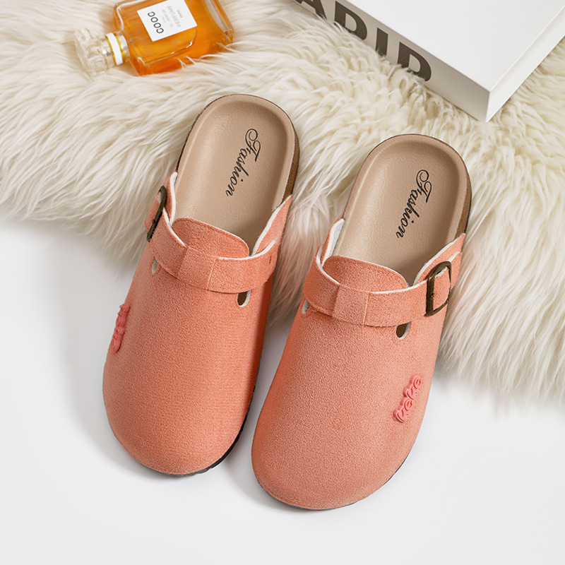 Designer Slippers Wearable Plush Cartoon Cute Comfortable Mule Sandals for Women, Closed-Toe New Style for Winter and Spring 2025