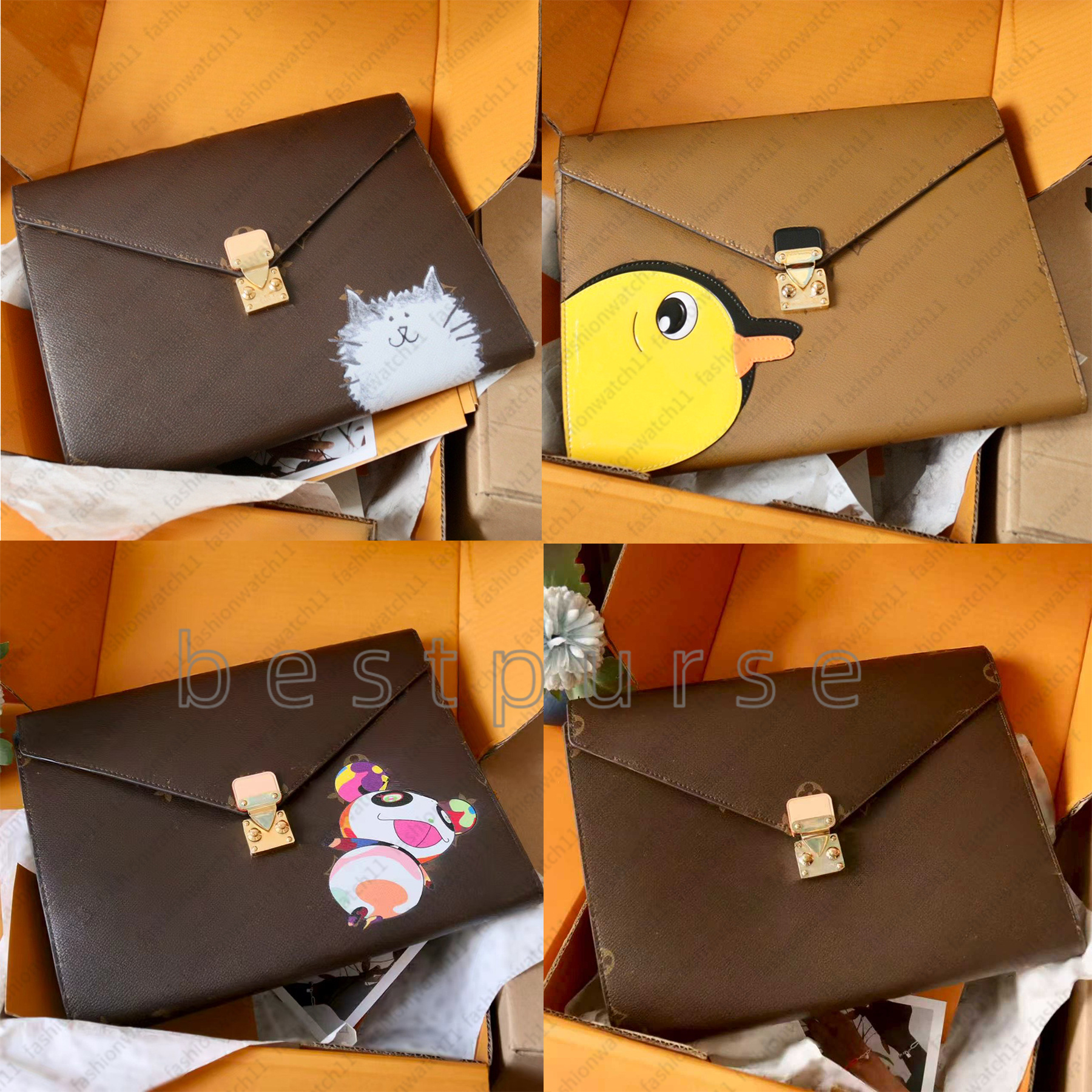 Mark Folder Laptop Bag TM mark storage bag Murakami notebook briefcase messenger bags ipad storage bag laptop bag business File storage office bag