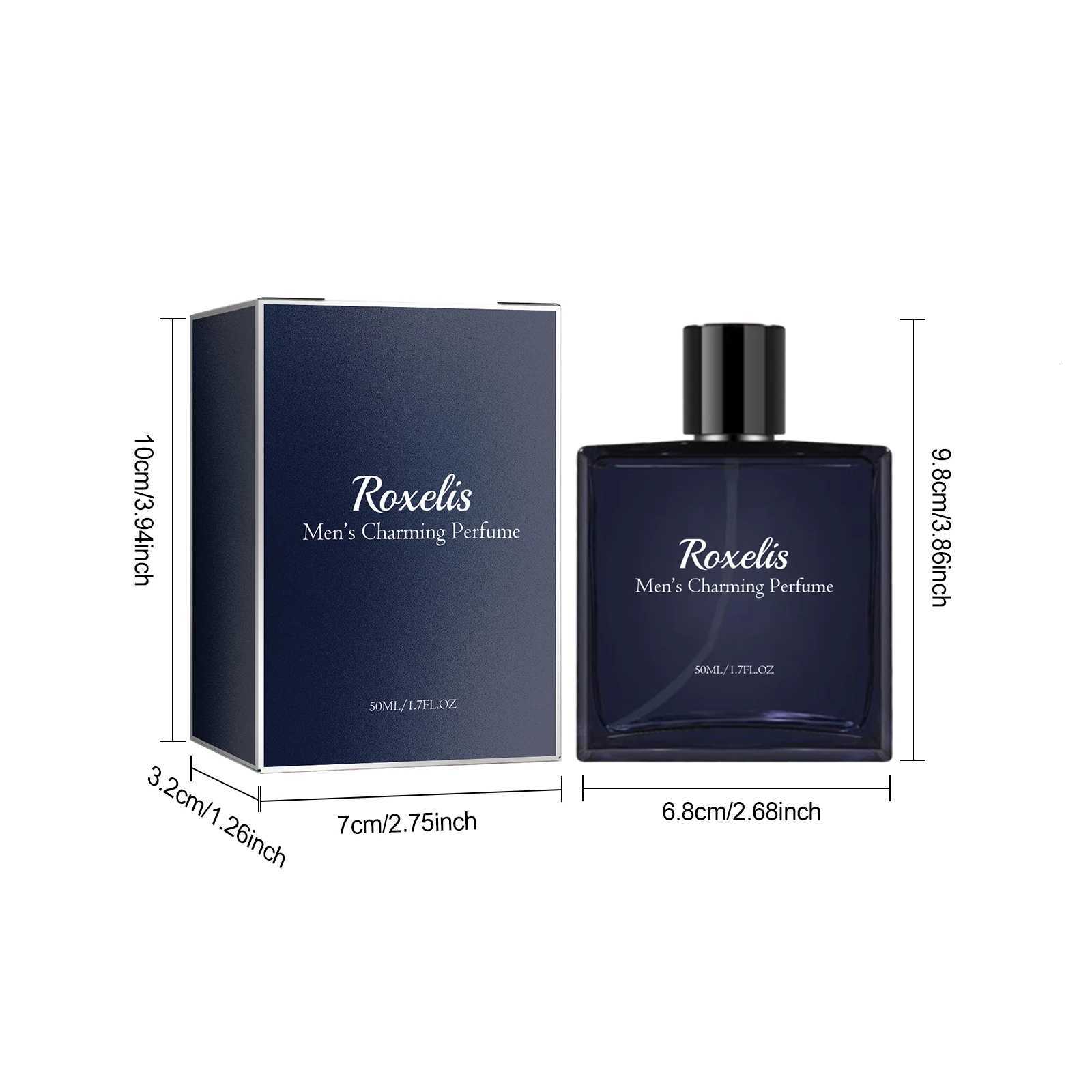 Roxelis 50ml Men Glamour Perfume Spray Cologne Light Fragrance Fresh Pheromone Romantic Couple Dating Gentlemen Charming PerfumeT251209