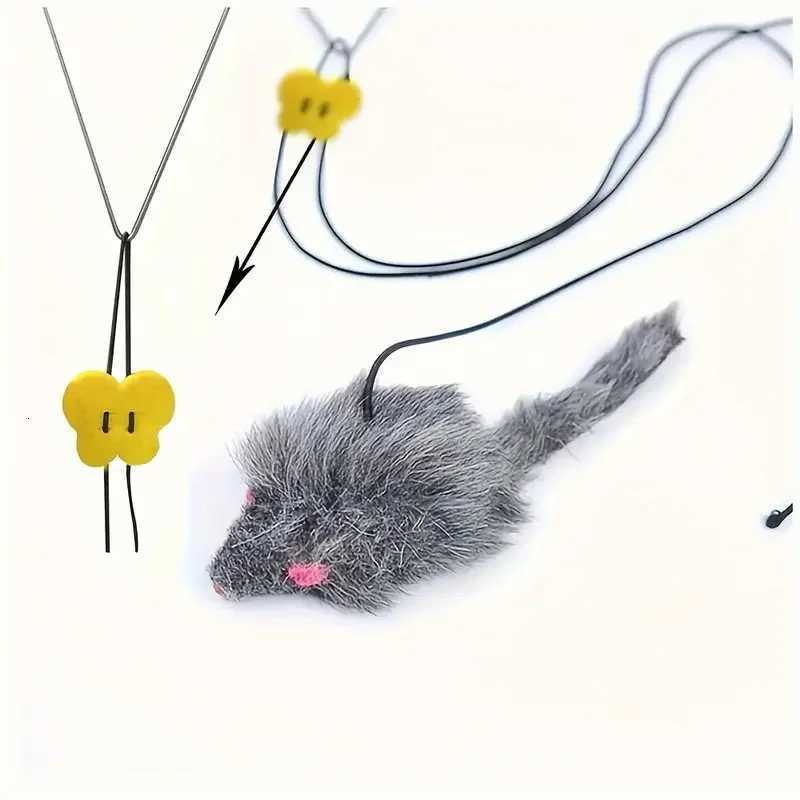 Adjustable Cat Toys Plush Cat Teaser Toy Interactive Playing Hanging Toy Cat Supplies Plush Kitten Play Interactive Cat Toy M251209