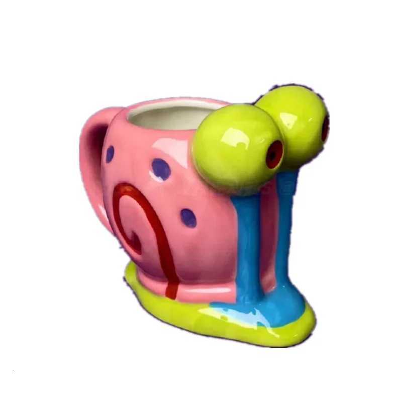 260ML Snail Ceramic Coffee g With Handle Porcelain Milk Tea Cups Cartoon Cute Drinkware For Kids Boys Girls Gift H251209