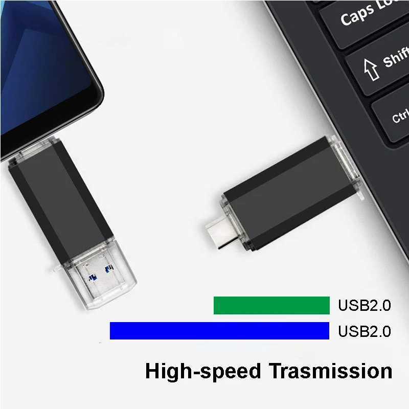 Type-C OTG USB 30 Flash Drive 64GB 32GB 16GB Pen Drive Smart Phone Memory 256GB 512GB USB Stick Type - C 31 Dual Double Plug C251209