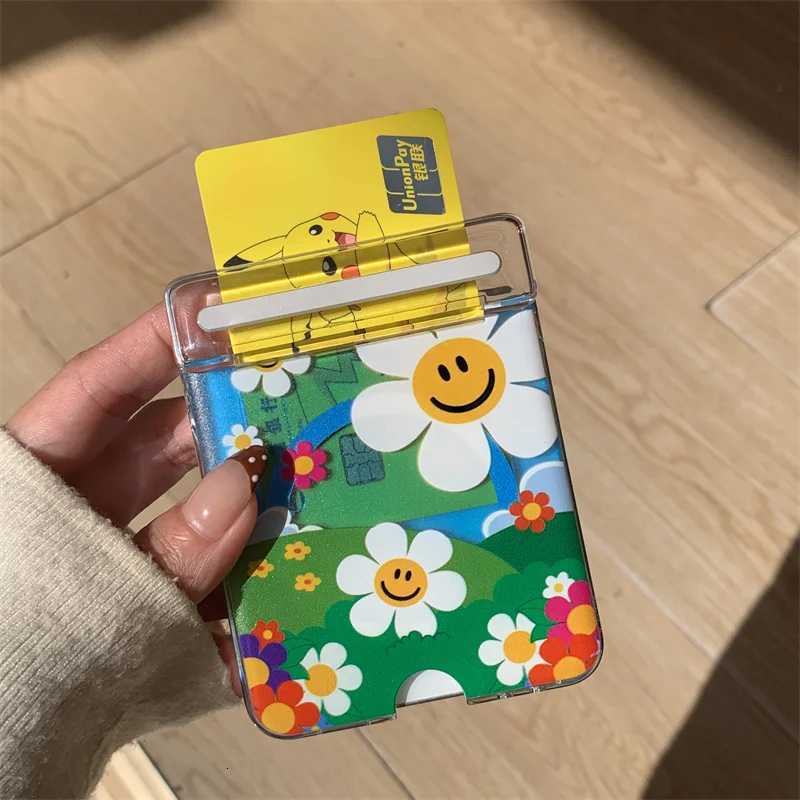 Cute Flower Holder Bracelet Phone Case For Galaxy Z Flip 7 FE 6 5 4 3 Insert Cards Magnetic Wireless Charge Case C251209