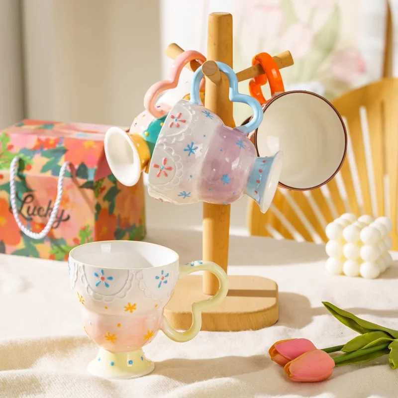 3D Coffee Cups Kawaii Ceramic gs Breakfast Fruit Milk Cups Hand Painted Dessert g He Decoration Kitchen Accessories H251209
