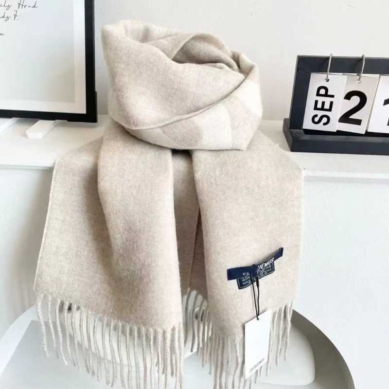 Luxury New cashmere scarf letter scarf autumn and winter Nordic style woven gift tassel five color scarf shawl Y251208