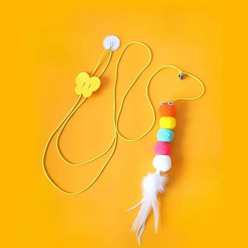Cat Toys Swing Sticky Disc Elastic Hanging Door Teasing Cat Rope Long Rope Teasing Cat Toy Cats Accessories Pet Kitten Toys M251209