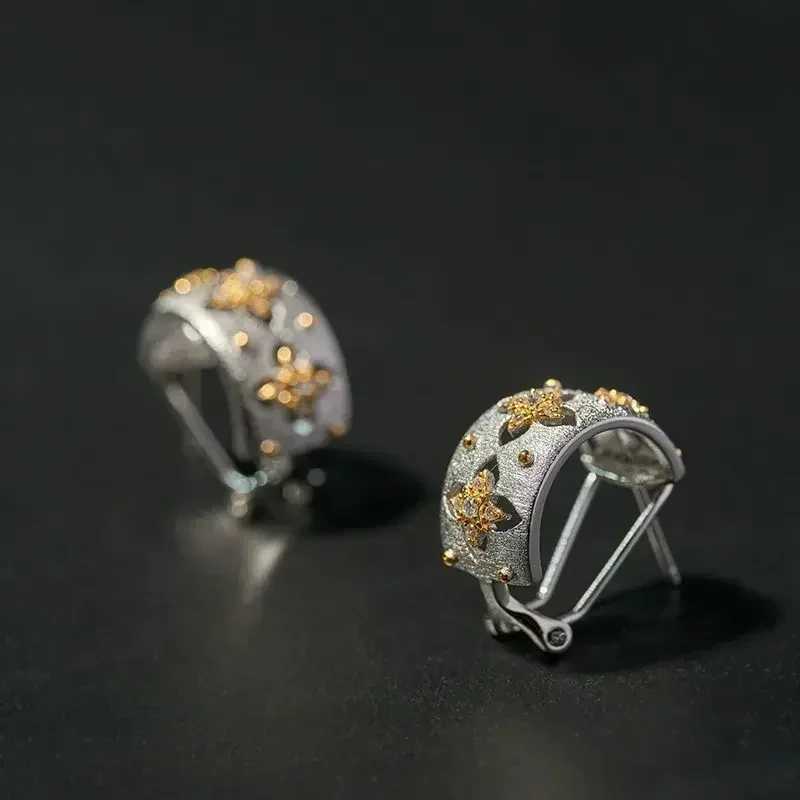 Hot Sale Vintage Seiko Brushed Craft Plated S925 Silver Luxury Diamond Earrings Fashion Women J251208