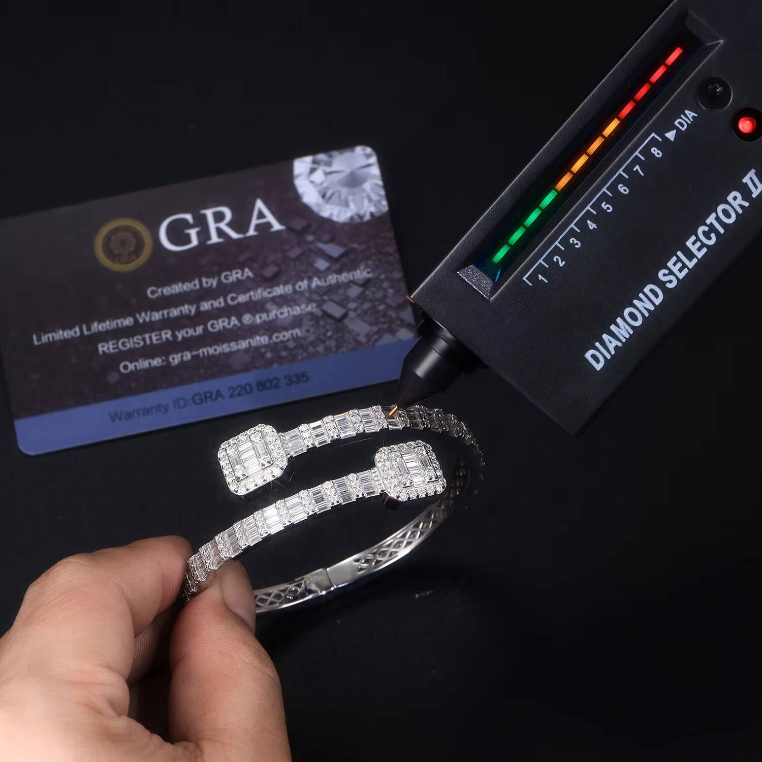 Custom Vvs Iced Out Cuban Link Fine Jewelry Open Bracelets Bangles Silver 925 Sterling Moissanite Bracelets and Bangles