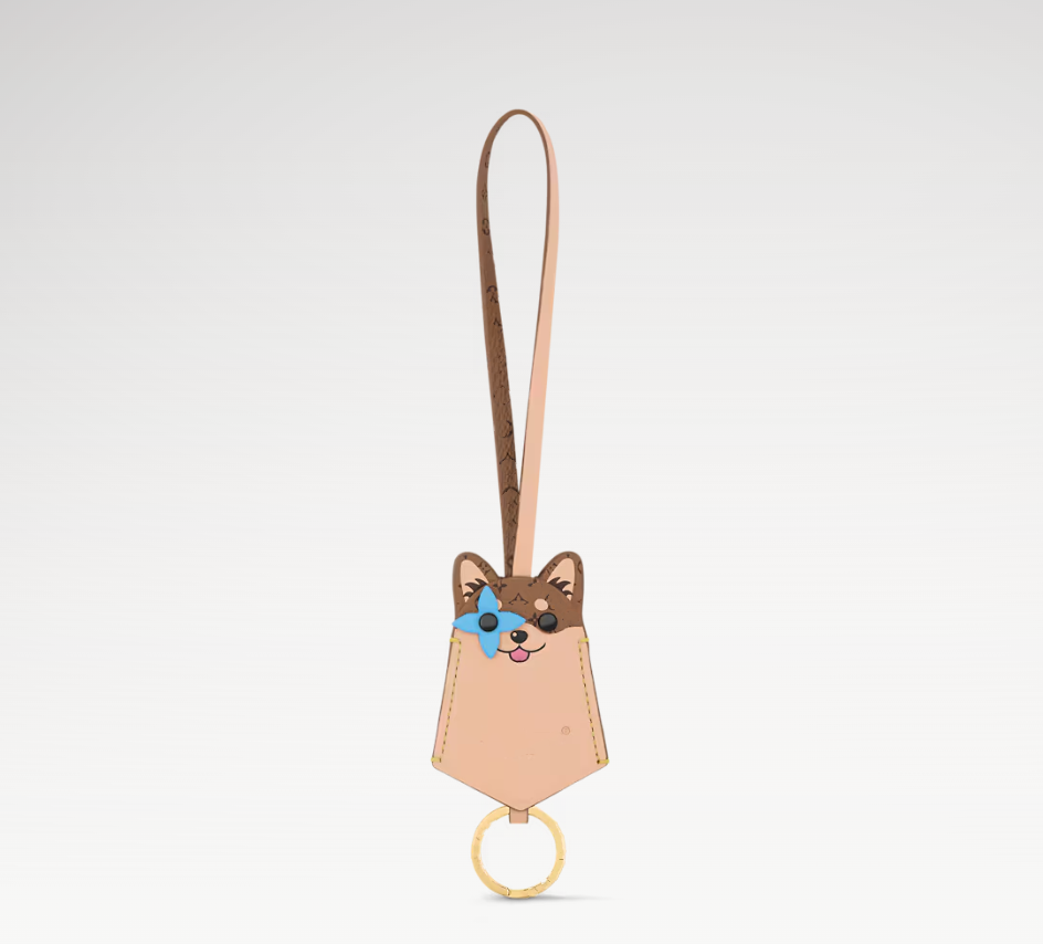 With Box Cute DOG Designer Keychains Women Bag Charms Fashion Accessories Leather Lanyards Girls Bag Pendants