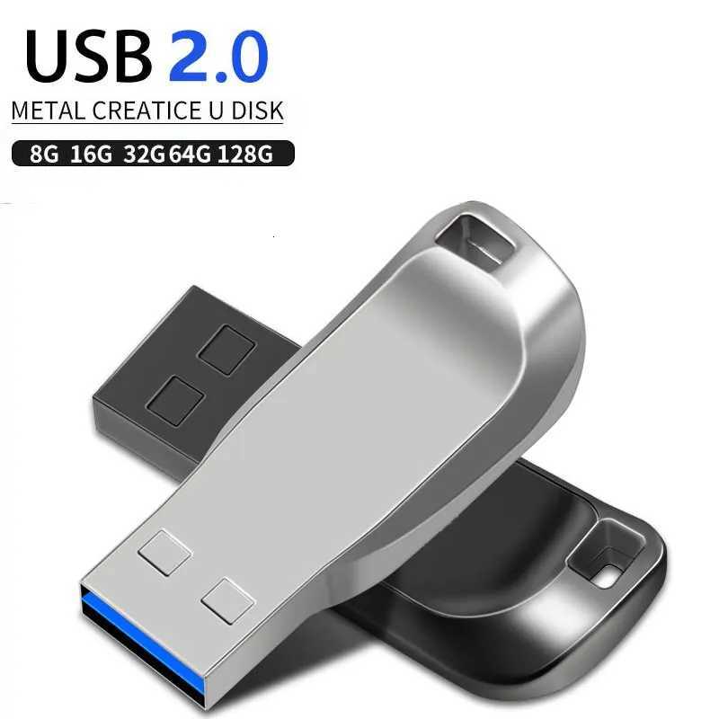 NEW USB Flash Drive 20 High Speed 128GB 64GB 32GB 16GB 8GB Cle USB 20 Flash Pendrive 64GB 128GB Metal 20 Stick Pen Drive C251209
