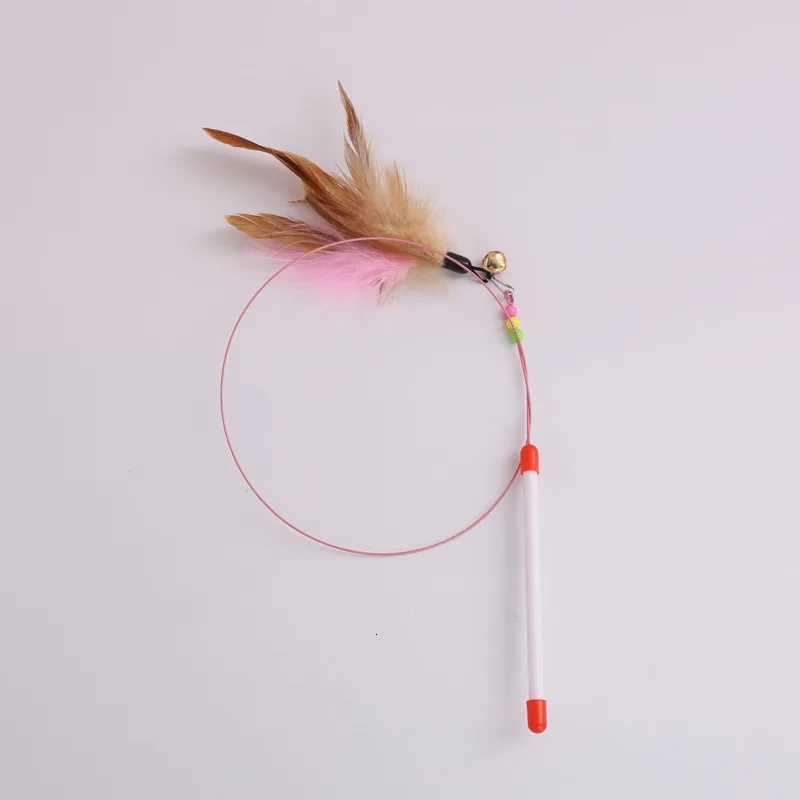 30pcs Kitten Pet Toy Interactive Chaser Training Rod Cat Catcher Feather Wand Fishing Pole Teaser M251209