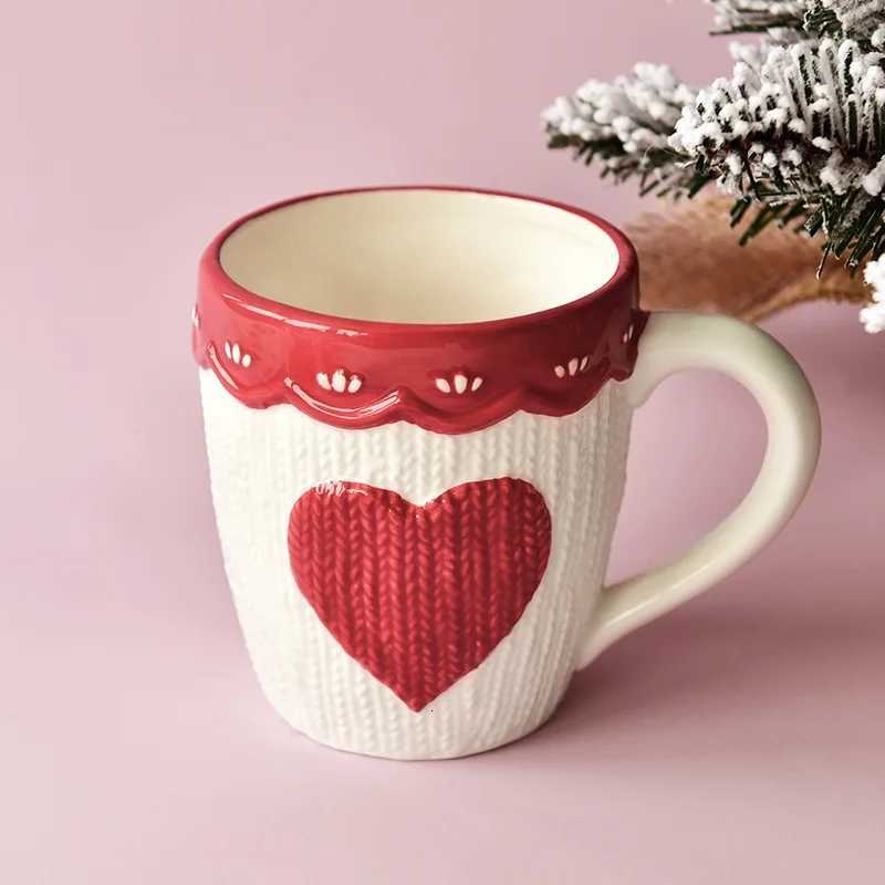 Creative Fashionable Cute Knitted -shaped g High Aesthetic Ceramic Water Cup Coffee Cup Breakfast Milk Cup Large Capacity H251209