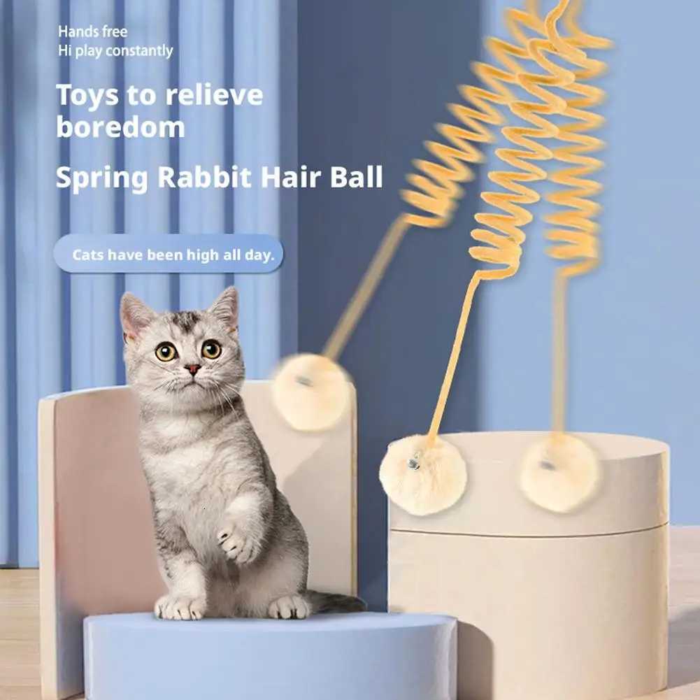 Interactive Cat Toy Funny Cat Stick Plush Spring Ball Self-Hey Hanging Door Kitten Toy Cats Kittens Play Training Toys Supplies M251209
