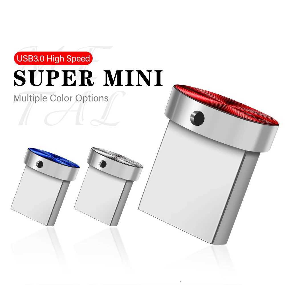 er Mini USB Flash Drives 128GB Metal Pen Drive 64GB Waterproof Memory Stick 32GB Red e Silver Pendrive 16GB Real Capacity C251209