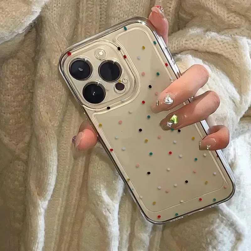 INS Colorf Polka Dot Phone Case For iPhone 17 Air 16 15 14 13 12 11 Pro Max 16E 7 8 Plus Shockproof Cover C251209