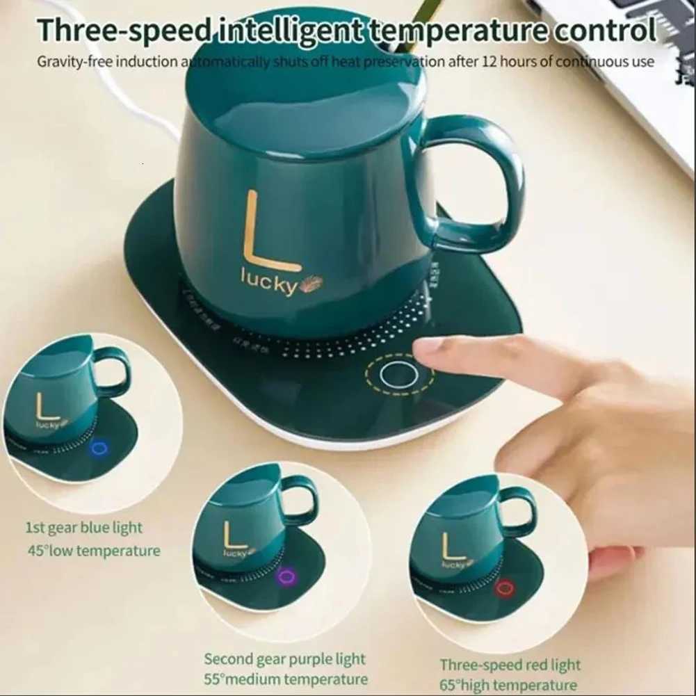 400ml Creative Coffee g /Heating Pad Giftset 55 Constant-Ceramic Coffee Cup Smart Thermostat Coaster For Friends Familys H251209