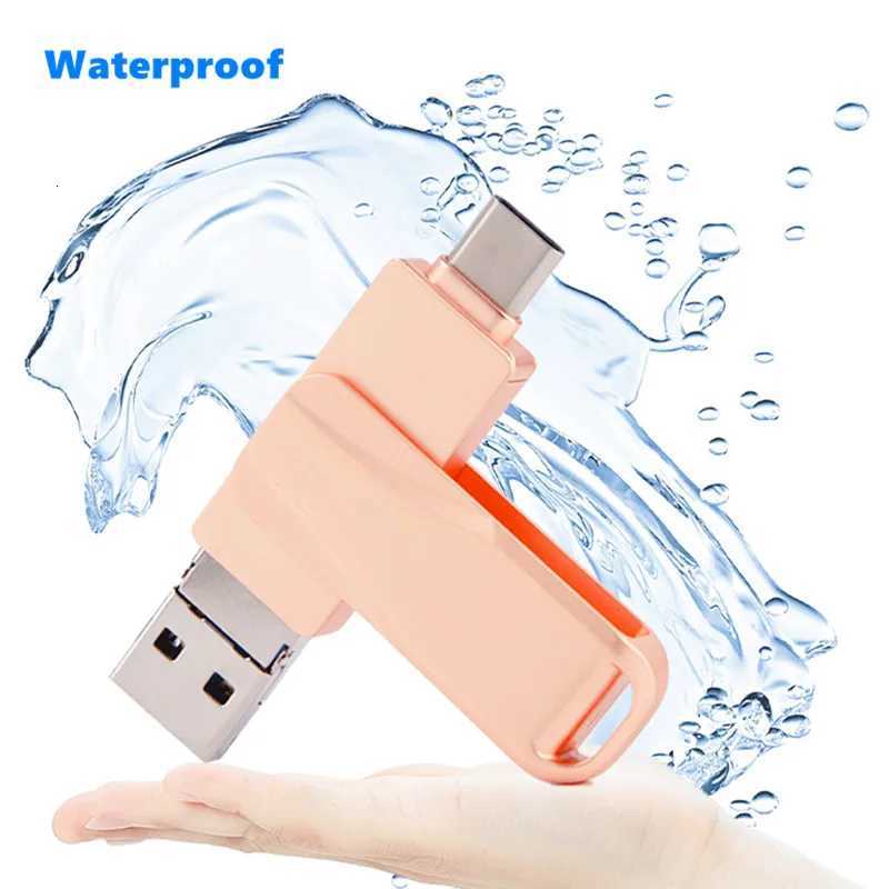 High Speed Usb 30 Pen Drive for Phone Pad Metal Pendrive 64G 128G Waterproof TYPE-C Cle Usb Flash Drives 512GB Usb Flash Disk C251209