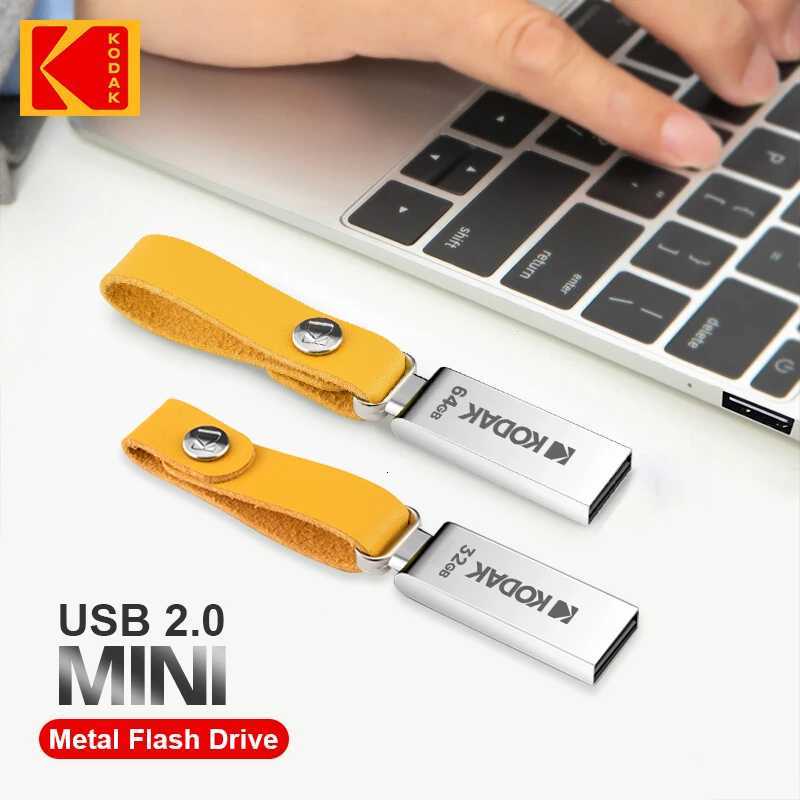 K122 Metal USB Flash Drive 20 Pendrive High Speed 32GB/64GB/128GB Mini U-Disk Memory Stick with Lanyard for PC And C251209