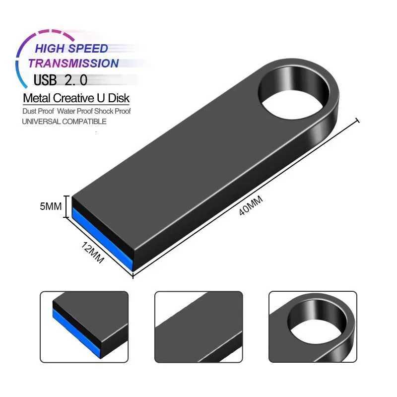 USB Flash Drive 20 Flash Pendrive 128GB 64GB 32GB 16GB 8GB Cle USB20 Metal Stick Pen Drive High Speed 8GB 16GB 32GB 64GB 128GB C251209