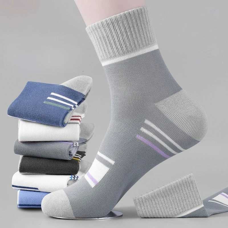10 Pairs MenS Socks Fashion Casual Striped Wear-Resistant Breathable Sports Socks Big Size Business Socks For MenT251209