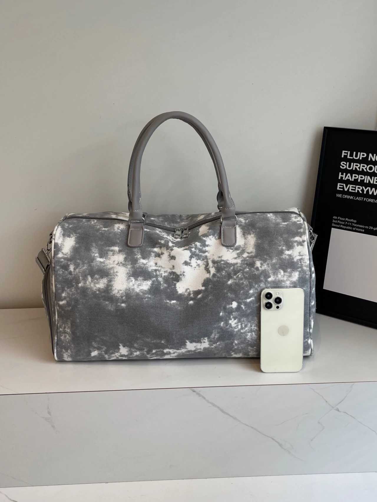 Fi Canvas Tie-dye Wens Travel Bag Luxury Designer Bost Bag Large capacity shoder crossbody bag with shoe cpartment Y251209