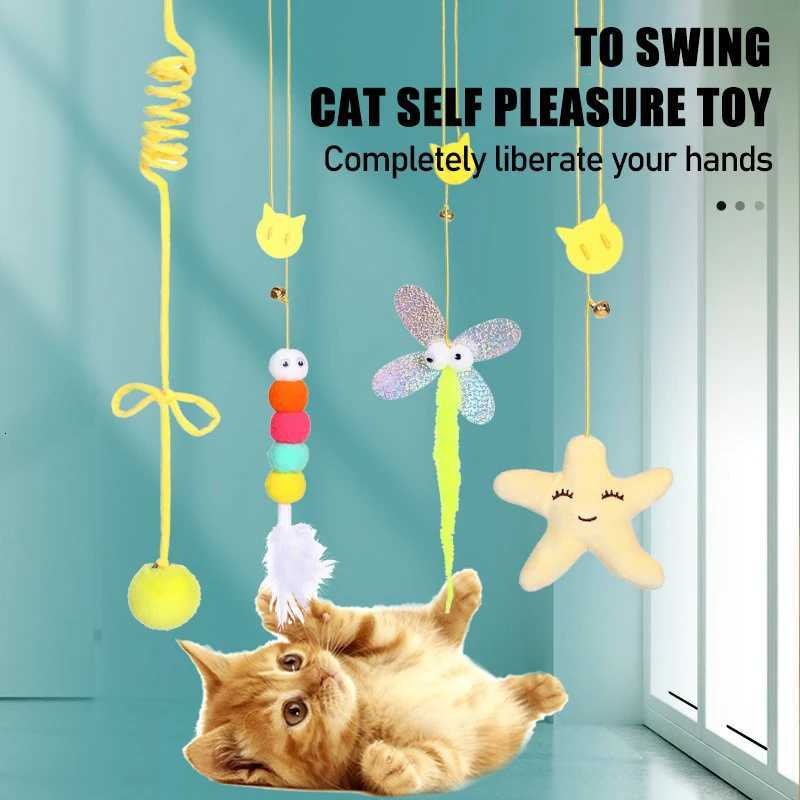 Cat Fishing Rod Indoor Cat Toy for Kittens Rope Long Rope Teasing Cat Toy Accessories Pet Kitten Toy MWJ02 M251209