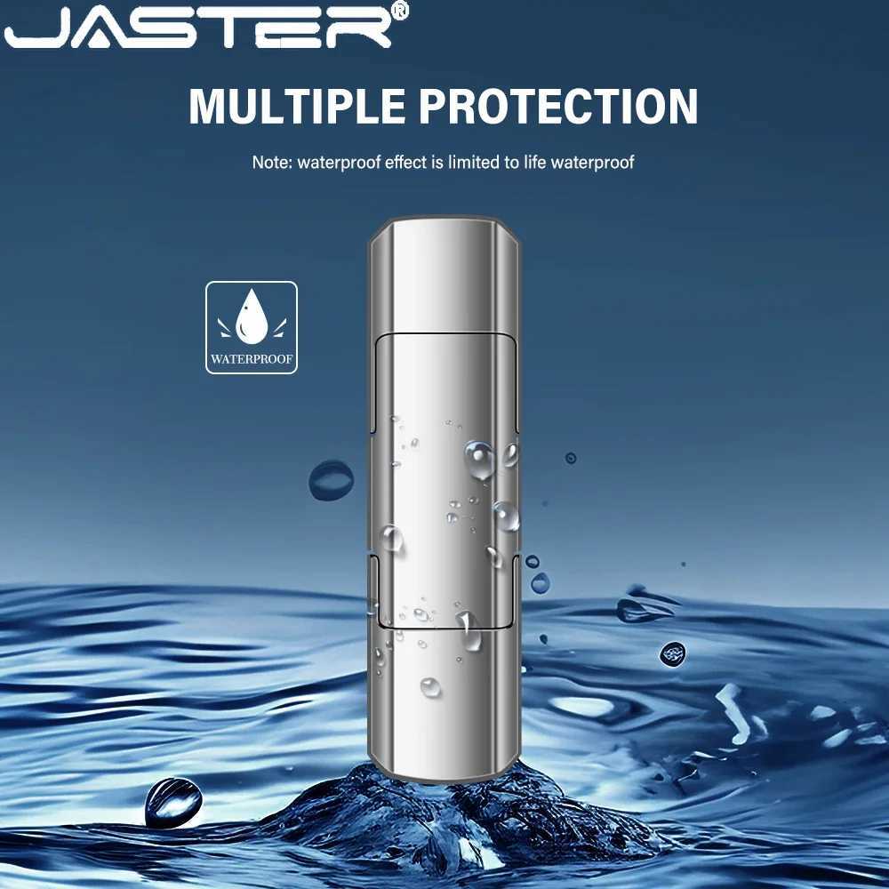 JASTER TYPE-C Fashion Metal Pen drive 64GB 32GB Waterproof USB Flash Drives 16GB 8GB 4GB Memory stick Business gift U disk C251209