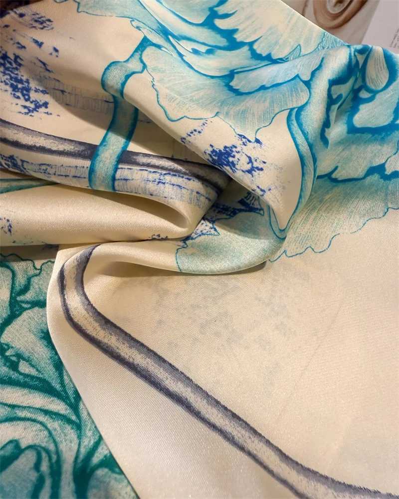 Luxury Luxury Floral Print Square Scarf Women Hijab Hair Bands Neckerchief Female Satin Shawl Ribbon Headband Fashion Wraps Bandana Y251208