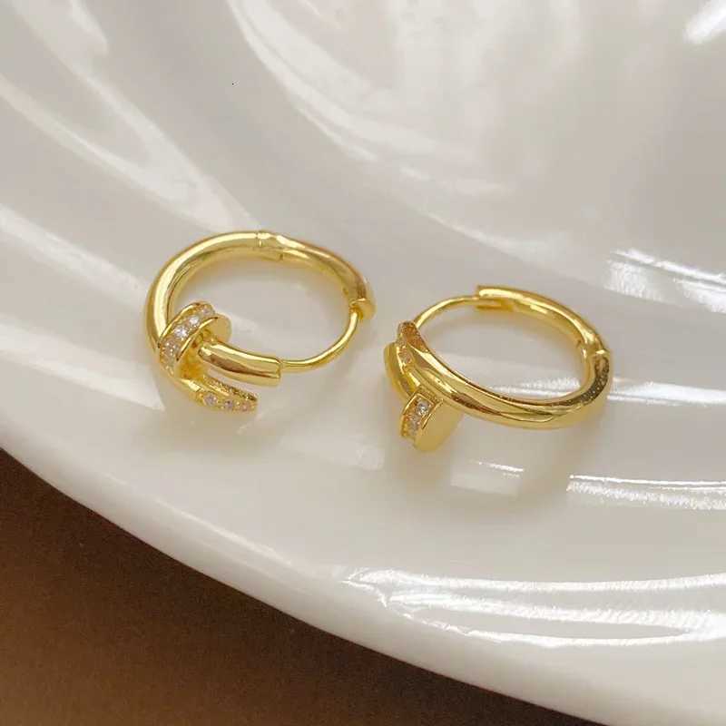 Luxury Cubic Zircon Sparkling Hoop for Women Girls Trend Gold Silver Color Y2K Ear Piercing Earrings Jewelry Gifts K251209 H260129