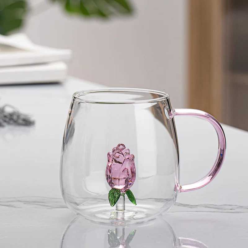 Sweet Transparent Water Ju Cup Girly Household Drink Water Cup Handle Milk g Bottle Lovely Gifts H251209