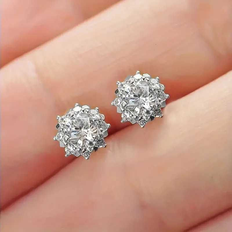 2025 new European and American minimalist snowflake geometric design earrings high-end niche personalized elegant accessories H260202